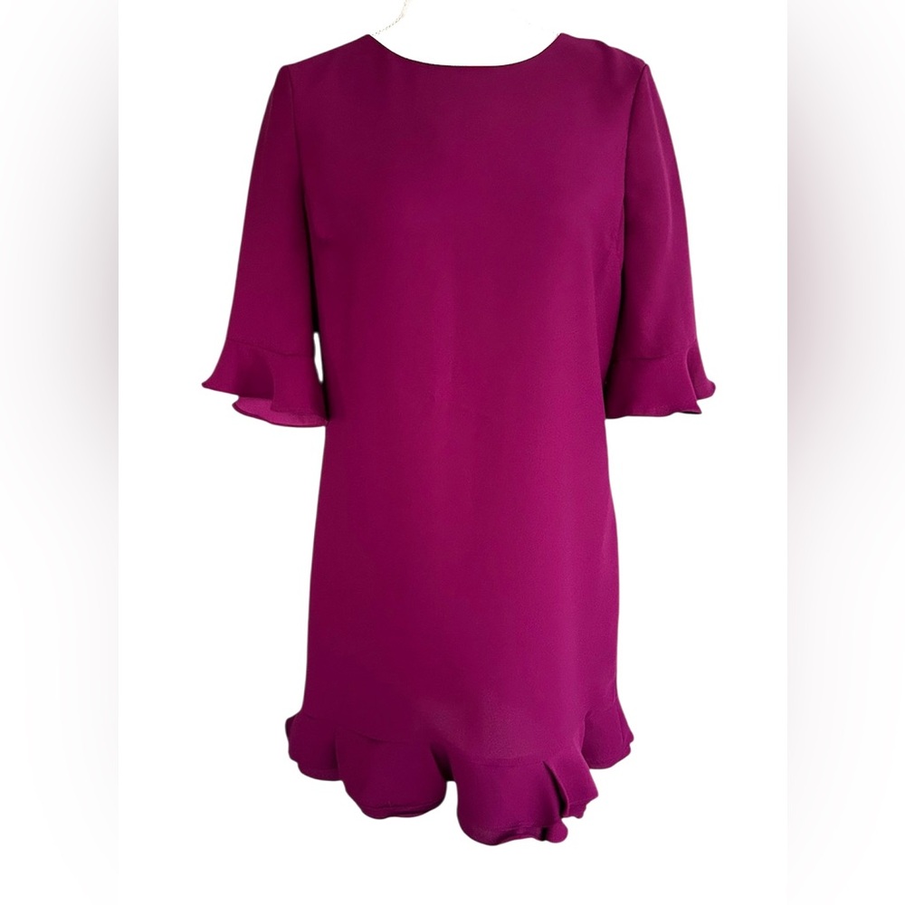 CeCe Fuchsia Ruffle Mini Dress - Picture 2 of 7